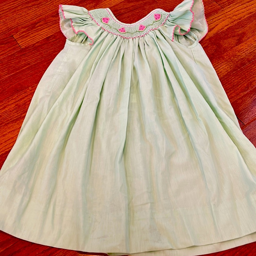 Watermelon smocked dress